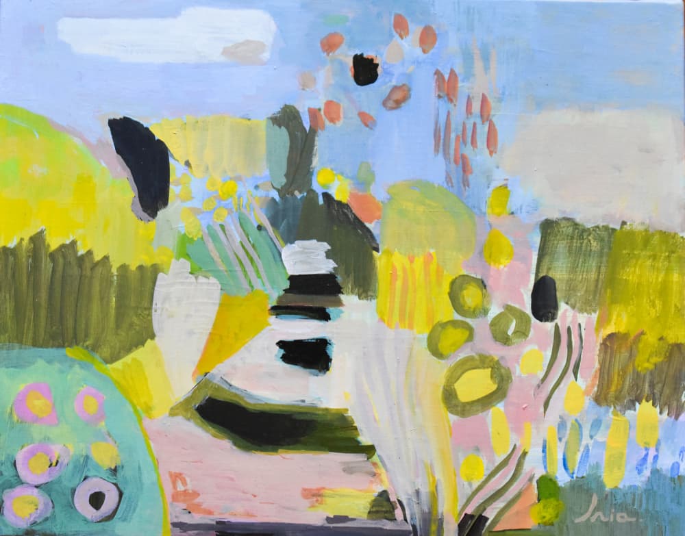 Vibrant Abstract Landscape by Iria Fernandez — canvas wall art