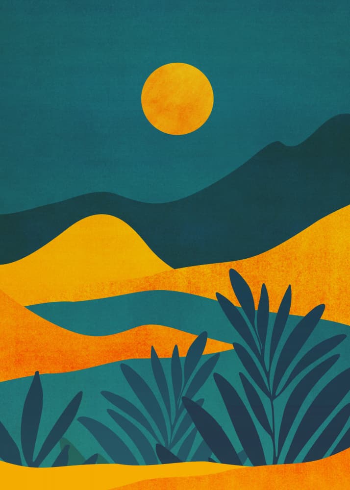 Moonrise Canyon 5x7 by Kristian Gallagher — canvas wall art