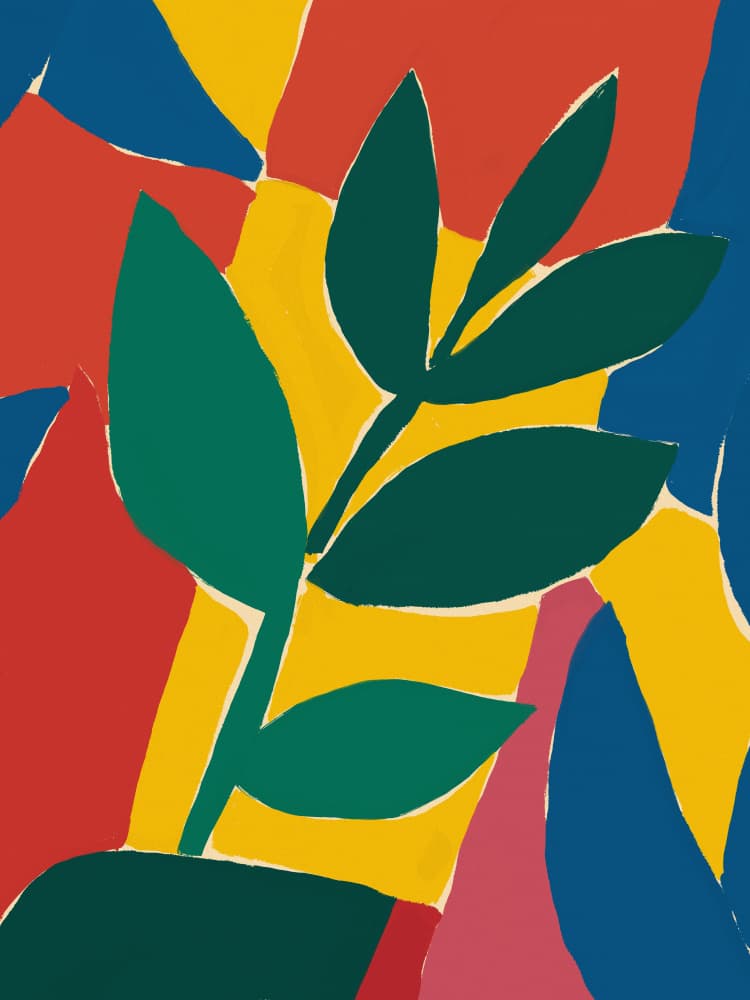 Vibrant Abstract Botanical by Little Dean — canvas wall art