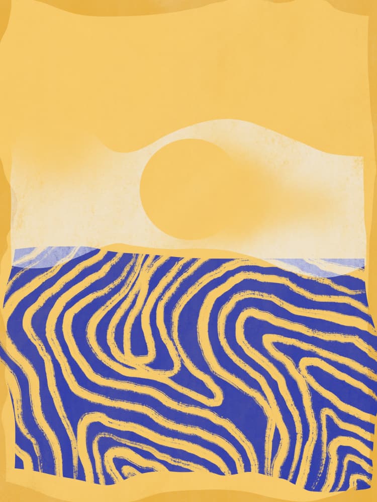 Golden Desert Ripples by Little Dean — canvas wall art