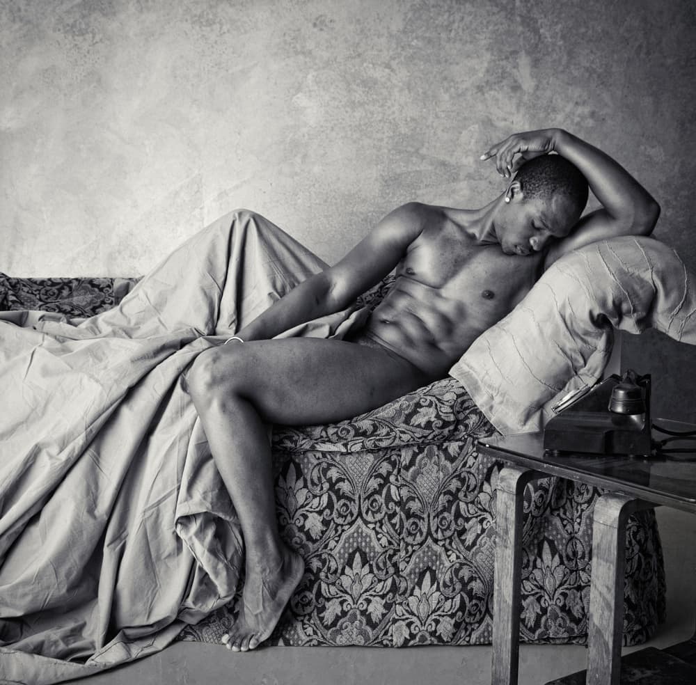 Reclining Man Asleep by Mel Brackstone — canvas wall art