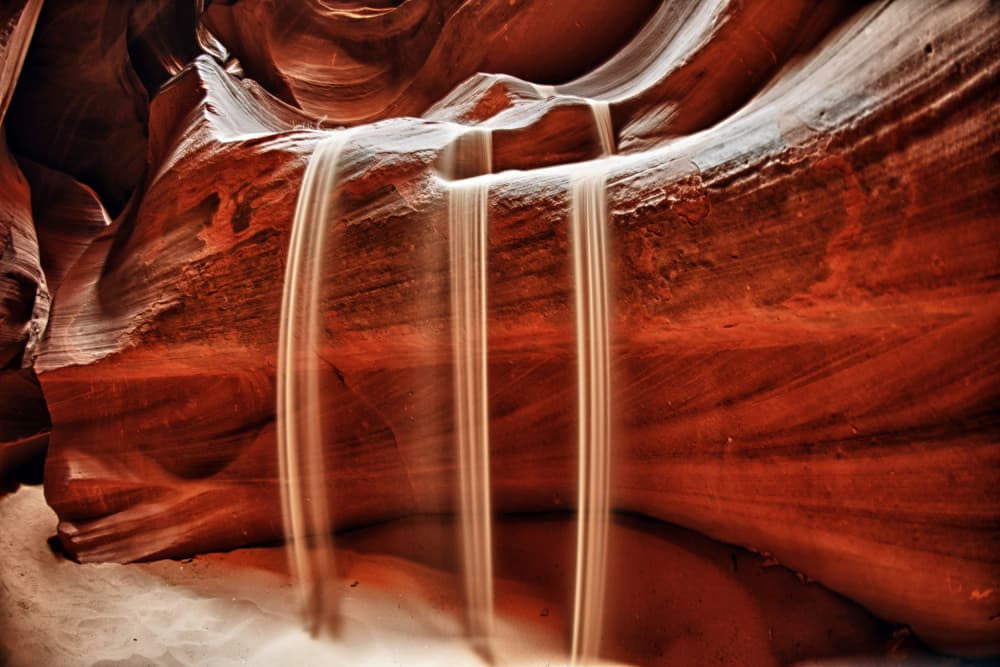 Slot Canyon Sandfall by Andrea Izzotti — canvas wall art