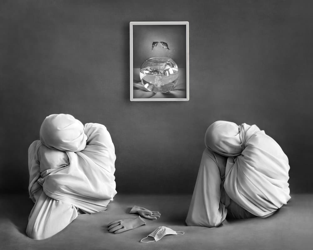 Isolated Figures Reflect by Maryam sadat Ahmadi — canvas wall art