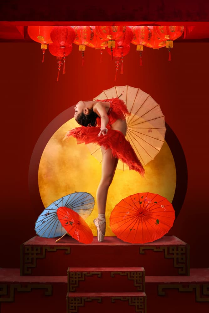 Chinese Ballet Elegance by Ajar Setiadi — canvas wall art