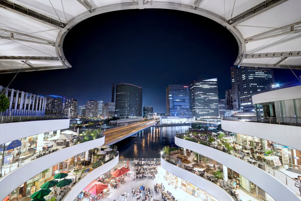Urban Night Lights by Tomoshi Hara — canvas wall art