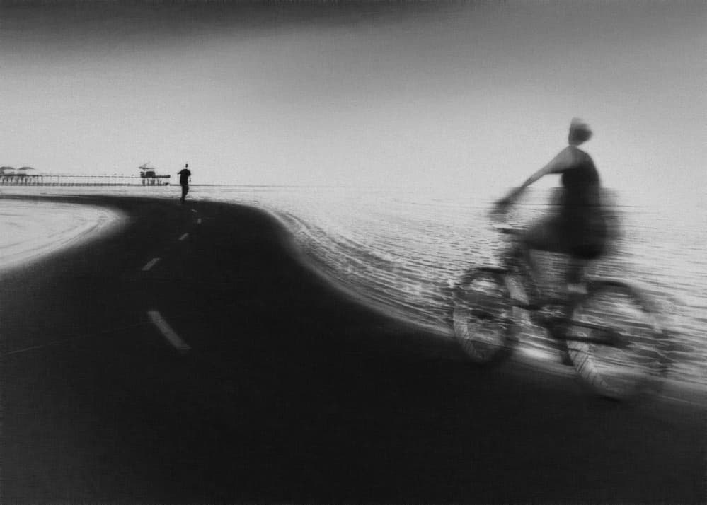 Coastal Ride and Run by Leah Guo — canvas wall art