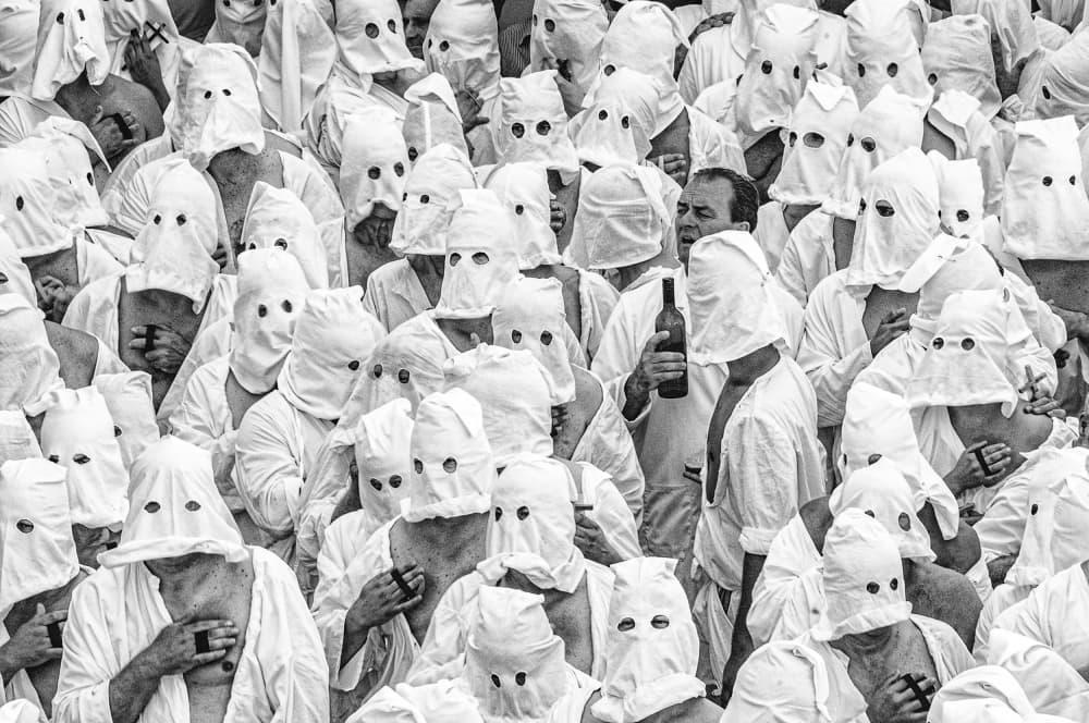 Mysterious Hooded Crowd by Raffaele Maglione — canvas wall art