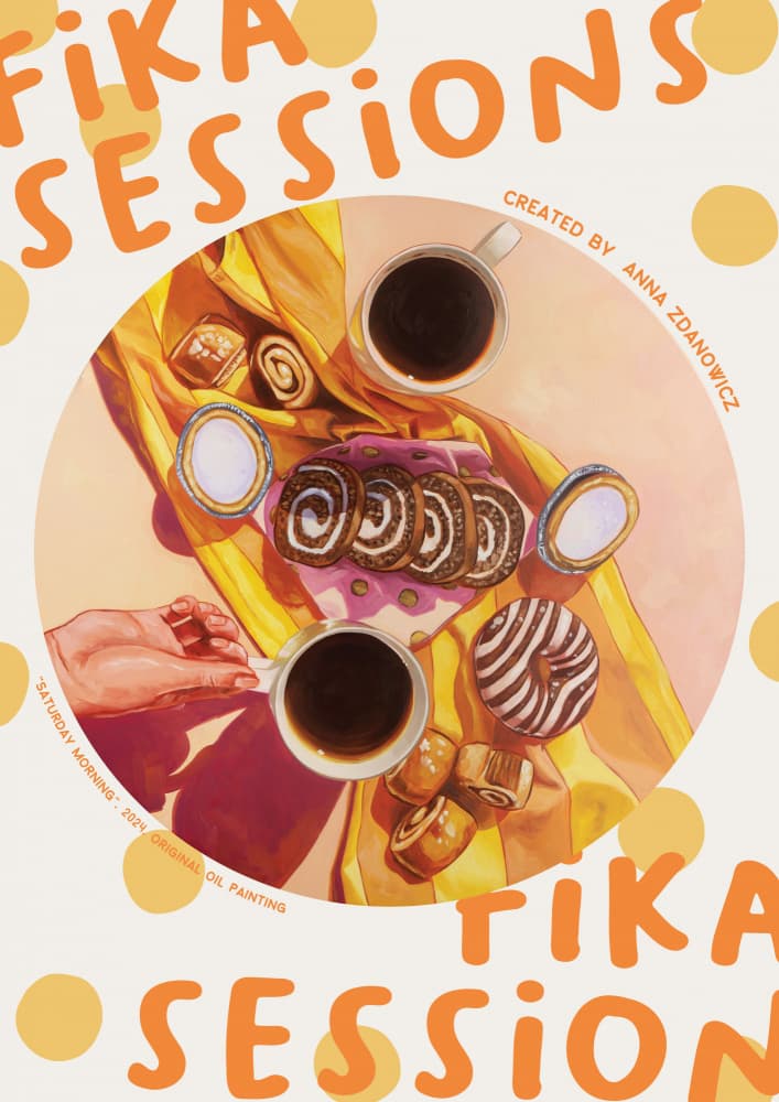 Cozy Fika Morning by Anna Zdanowicz — canvas wall art