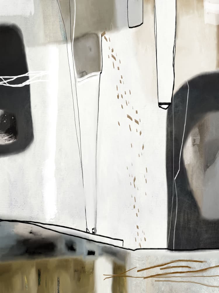 Contemporary Neutral Lines by Roberto Moro — canvas wall art