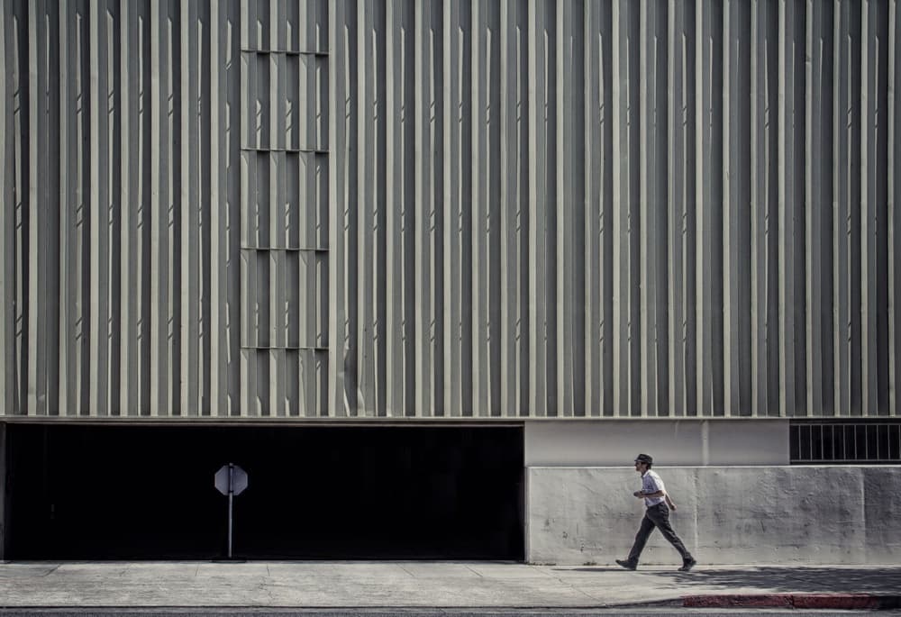 Man Against Modern Lines by Roxana Labagnara — canvas wall art