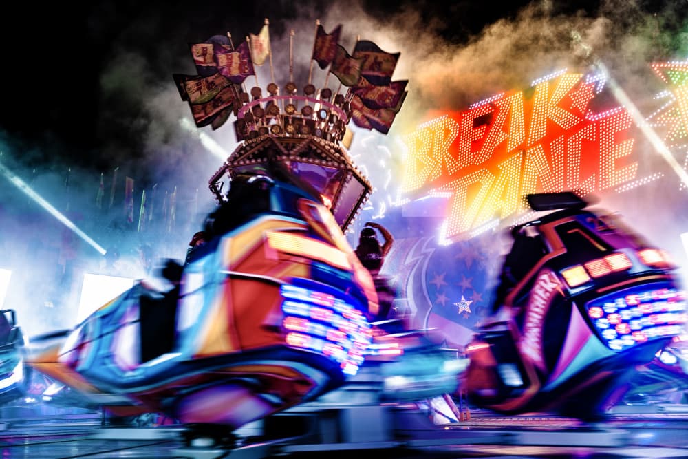 Colorful Night Ride by Michael — canvas wall art