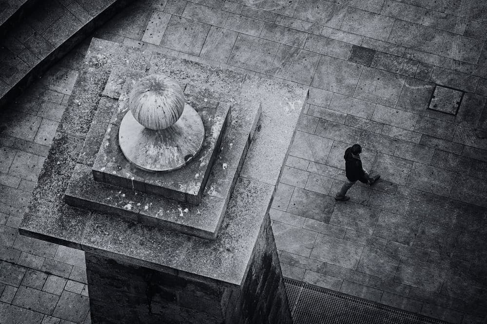 High Angle Urban Walk by Carlos Costa — canvas wall art