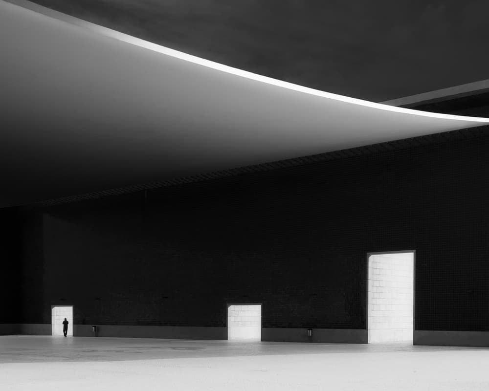 Solitary Figure Grand Hall by Olavo Azevedo — canvas wall art