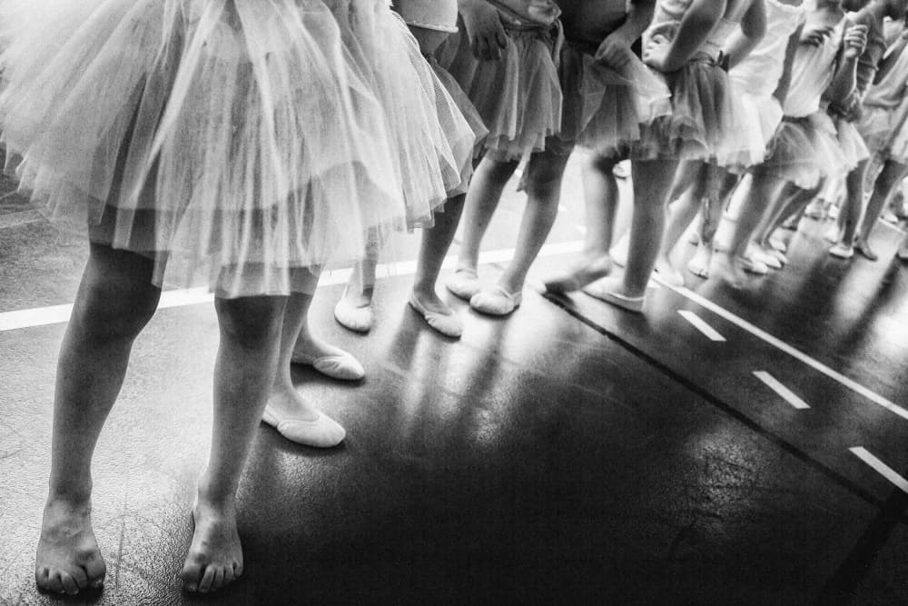 Ballet Class Bare Feet by Laura Mexia — canvas wall art
