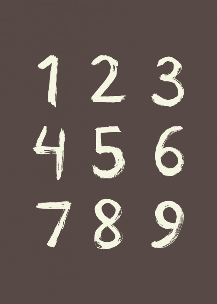 Brushstroke Number Grid by Aminah Eleonora — canvas wall art