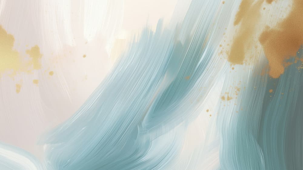 Golden Blue Abstraction by Marika Barsrsind — canvas wall art