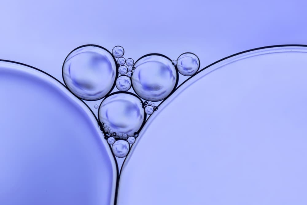Abstract Purple Bubbles by brigitte van krimpen — canvas wall art