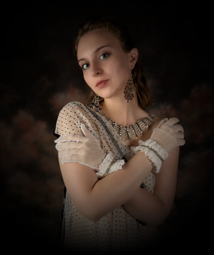 Elegant Vintage Portrait by Enis Onur — canvas wall art