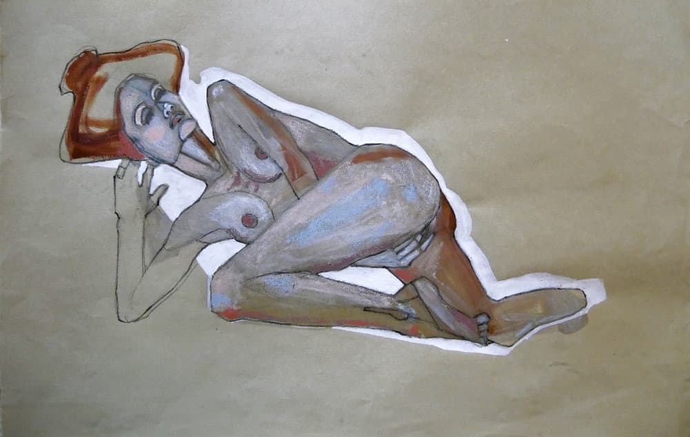 Reclining Woman by Doris Schmitz — canvas wall art