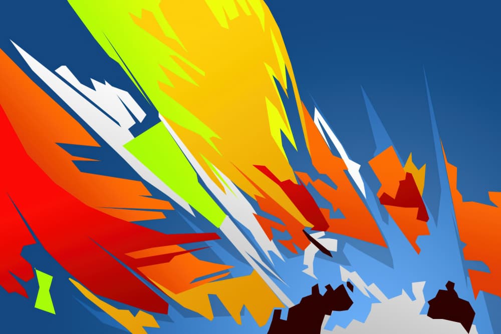 Dynamic Color Burst by Rafal Kulik — canvas wall art