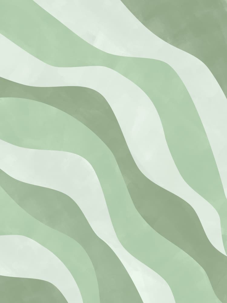 Serene Green Waves by Elena Ristova — canvas wall art