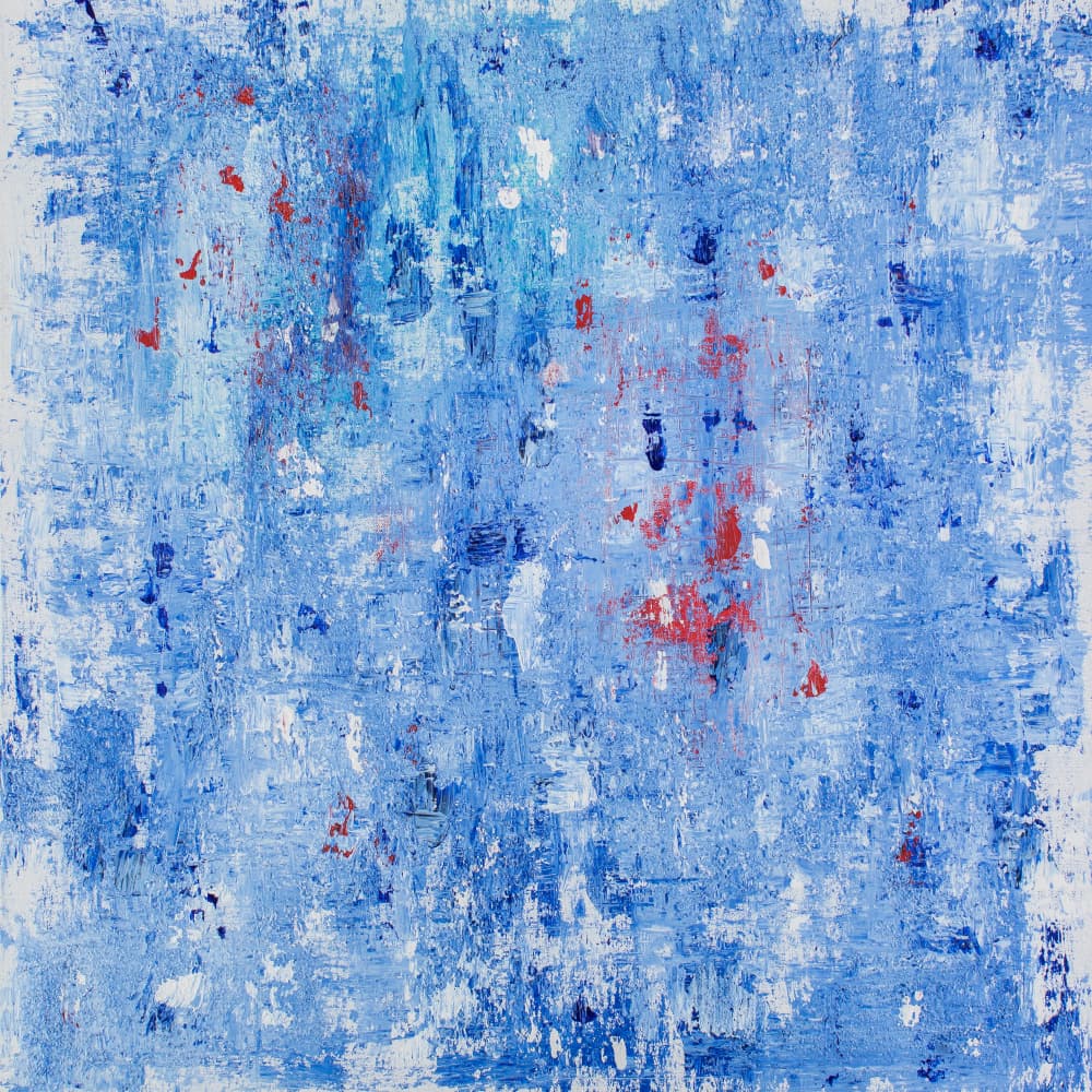 Vibrant Blue Abstract by Jonas Weikel — canvas wall art