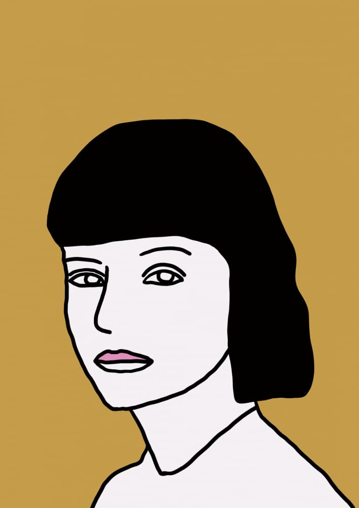 Calm Gaze Portrait by Sharyn Bursic — canvas wall art