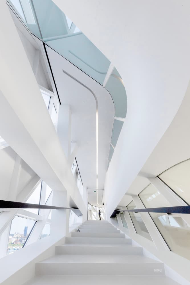 Sleek Modern Staircase by Wilma Wijers Smeets — canvas wall art