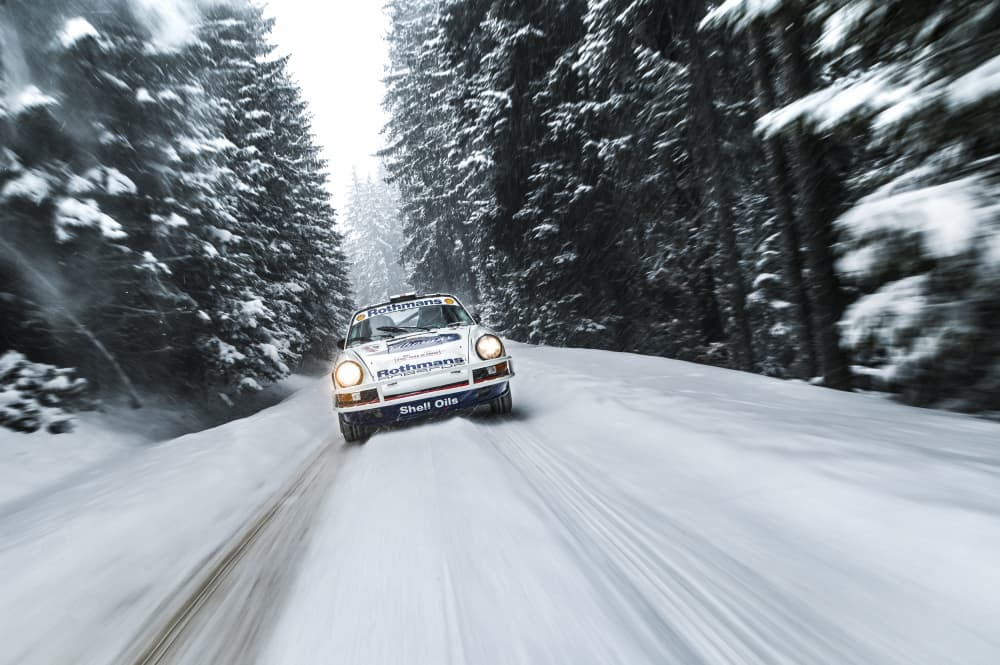 Classic Rally Snow Drive by Croitoriu Flavius — canvas wall art