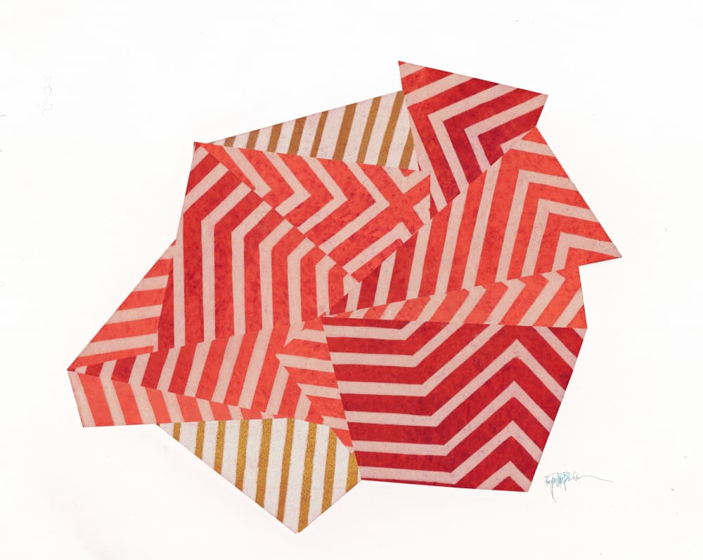 Dynamic Geometric Stripes by Paulina Vårregn — canvas wall art