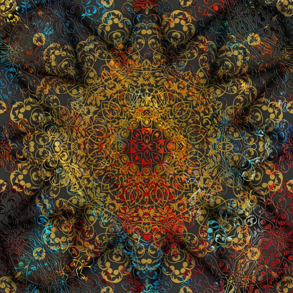 Rich Golden Mandala Pattern by Justyna Jaszke — canvas wall art