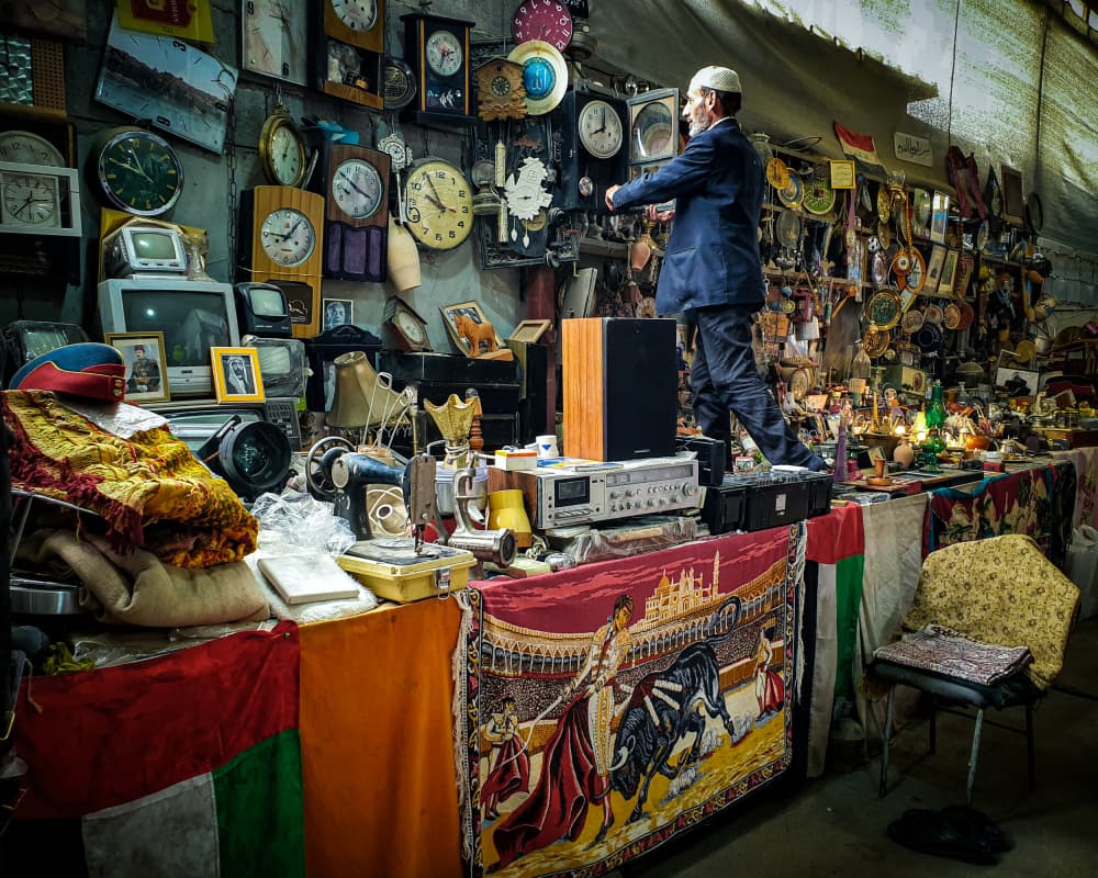 Eclectic Market Time by Bashar Alsofey — canvas wall art