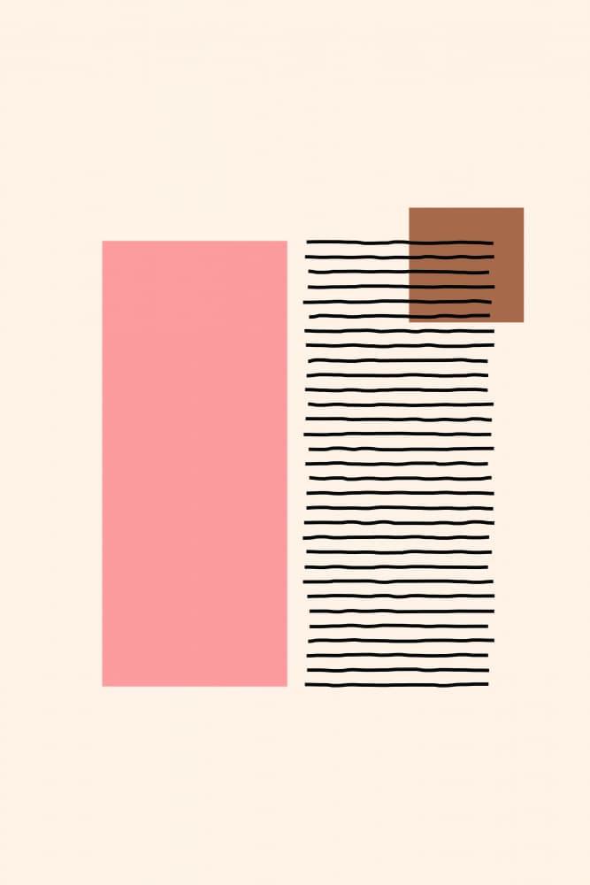 Abstract Pink Shapes by jay stanley — canvas wall art