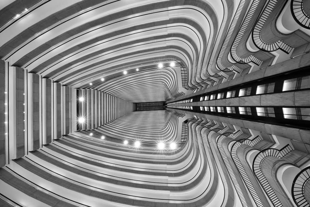 Dramatic Lobby View by Louise Wolbers — canvas wall art