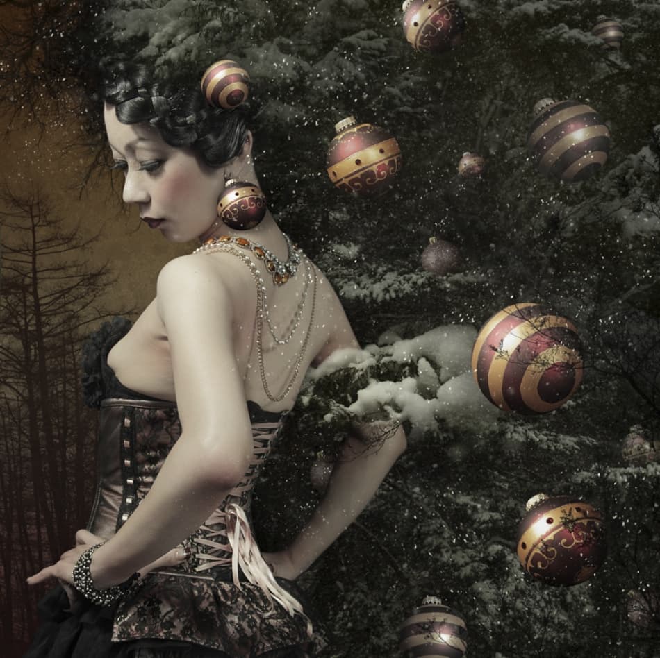 Lady of December\'s tree by Kiyo Murakami — canvas wall art