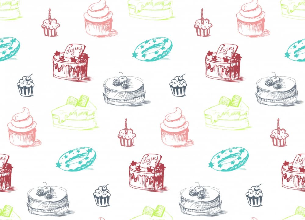 Colorful Dessert Sketches by Marika Barsrsind — canvas wall art