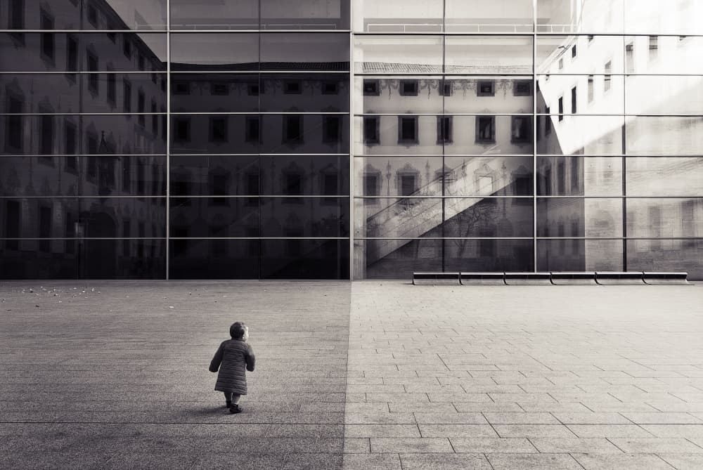 Urban Reflection Child by Toni Guerra — canvas wall art