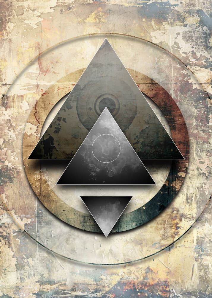 Geometric Grunge Symbols by Rafal Kulik — canvas wall art