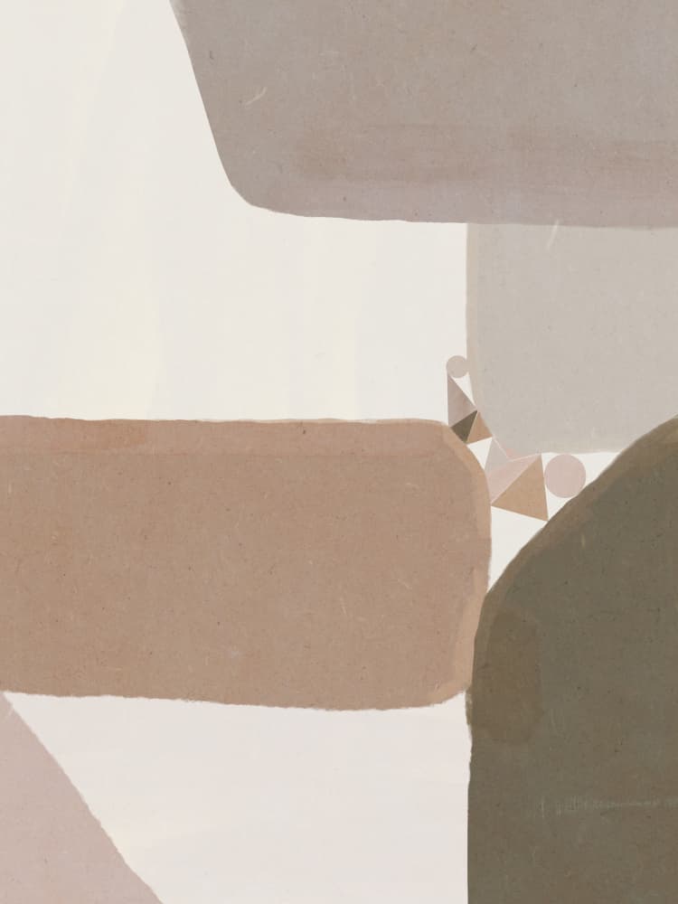 Earthy Abstract Shapes by Little Dean — canvas wall art