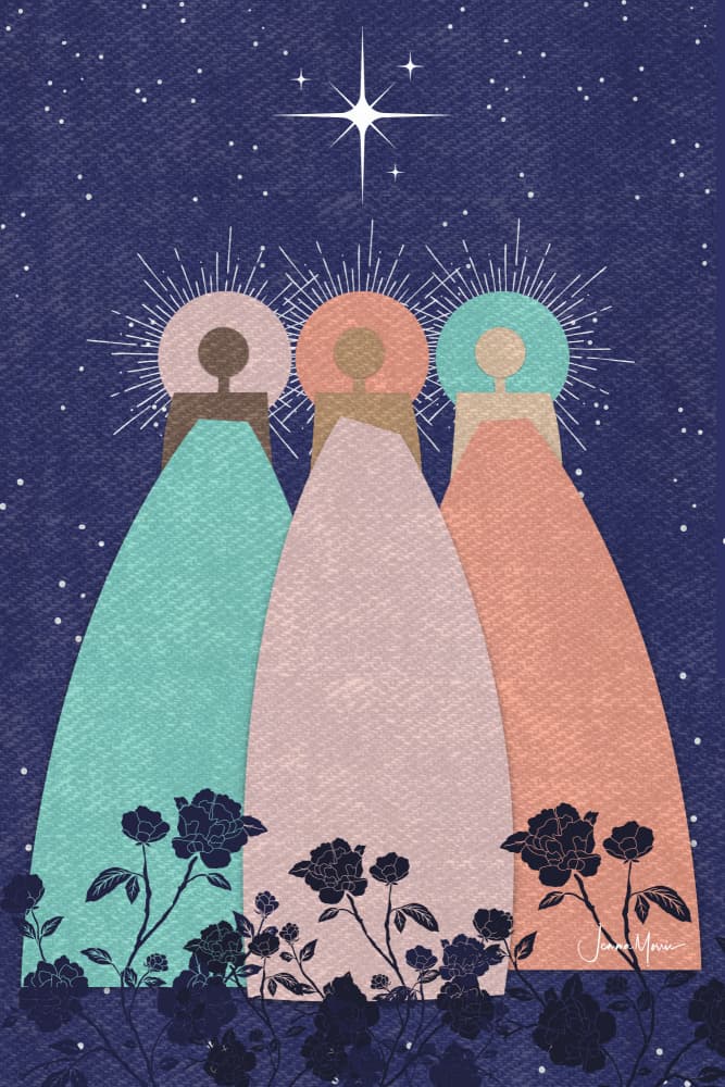 Magi Under Guiding Star by Jemma Morris — canvas wall art