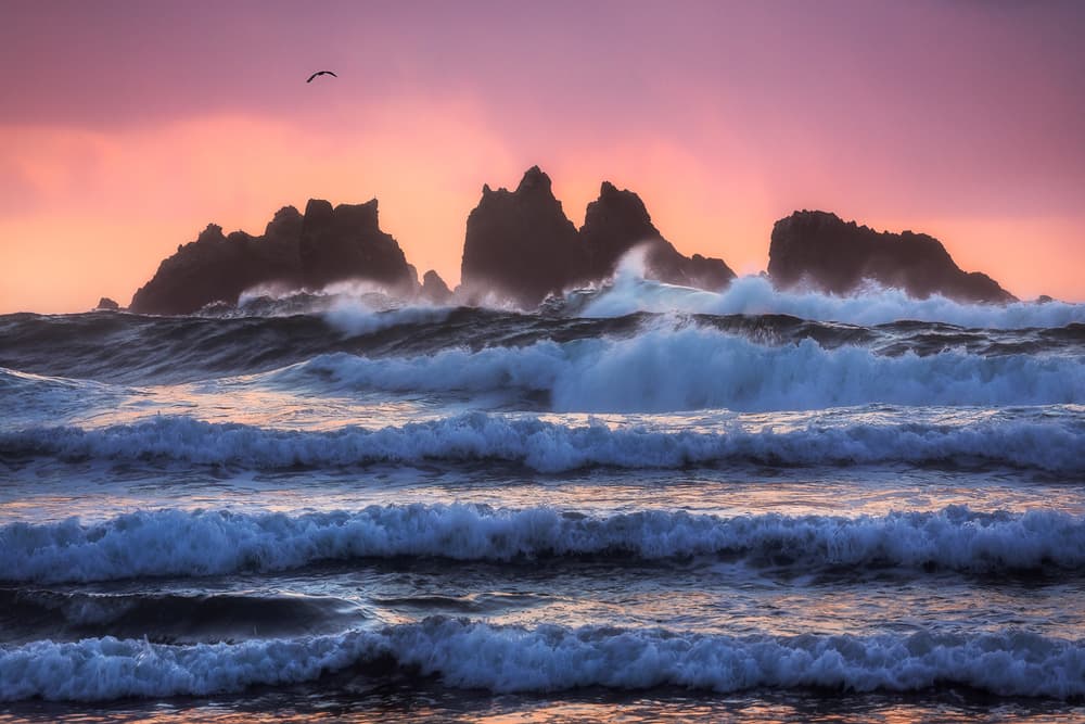 Dramatic Ocean Sunset by Daniel Gastager — canvas wall art