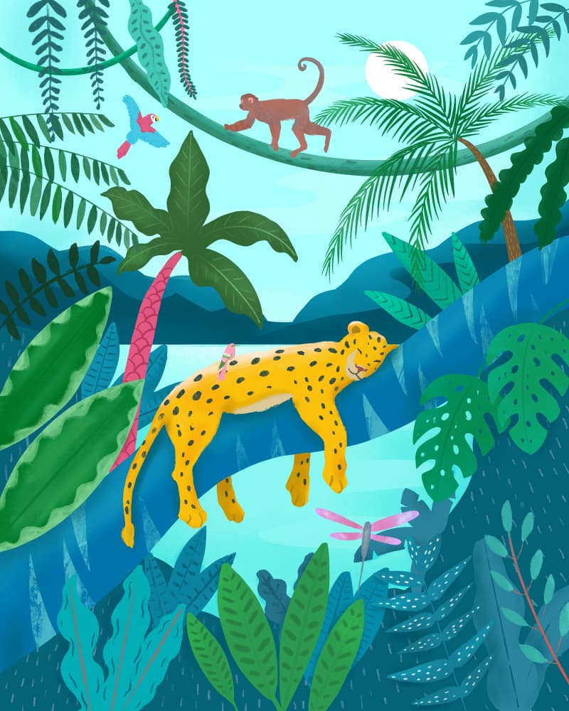 Jungle Leopard by Petra Lizde — canvas wall art