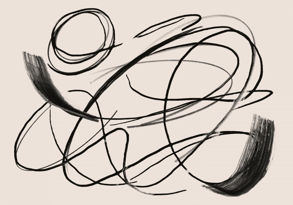 Abstract Line Motion by Little Dean — canvas wall art