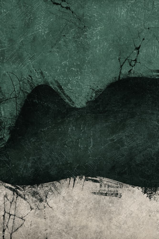 Moody Green Textured Landscape by Ema Paraschiv — canvas wall art