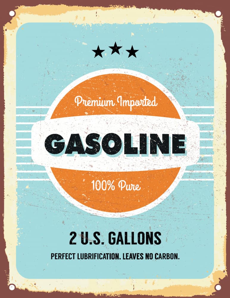 Classic Gasoline Advertisement by Fadil Roze — canvas wall art