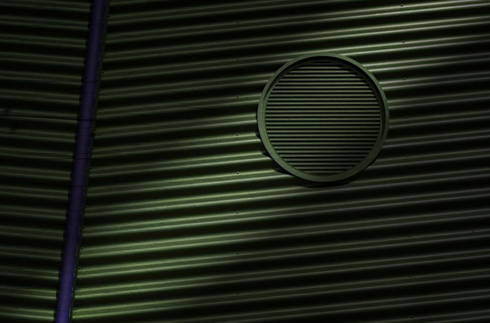 Geometric Green Vent by Wim Schuurmans — canvas wall art