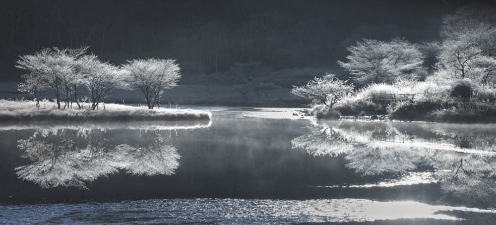 Frosted Winter Lake by Akira Nagase — canvas wall art