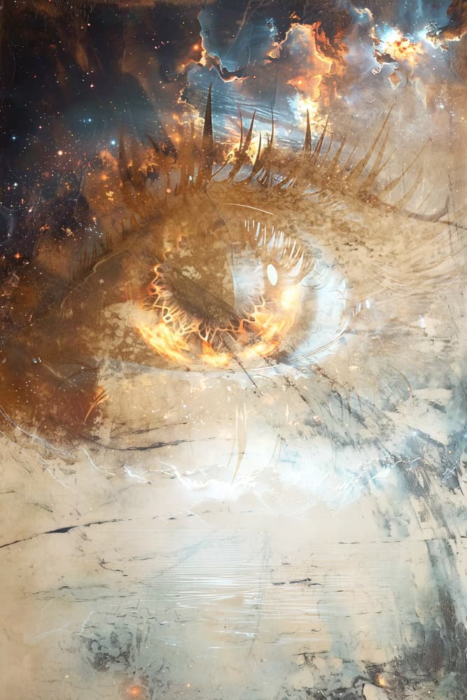 Fiery Cosmic Eye by Rafal Kulik — canvas wall art