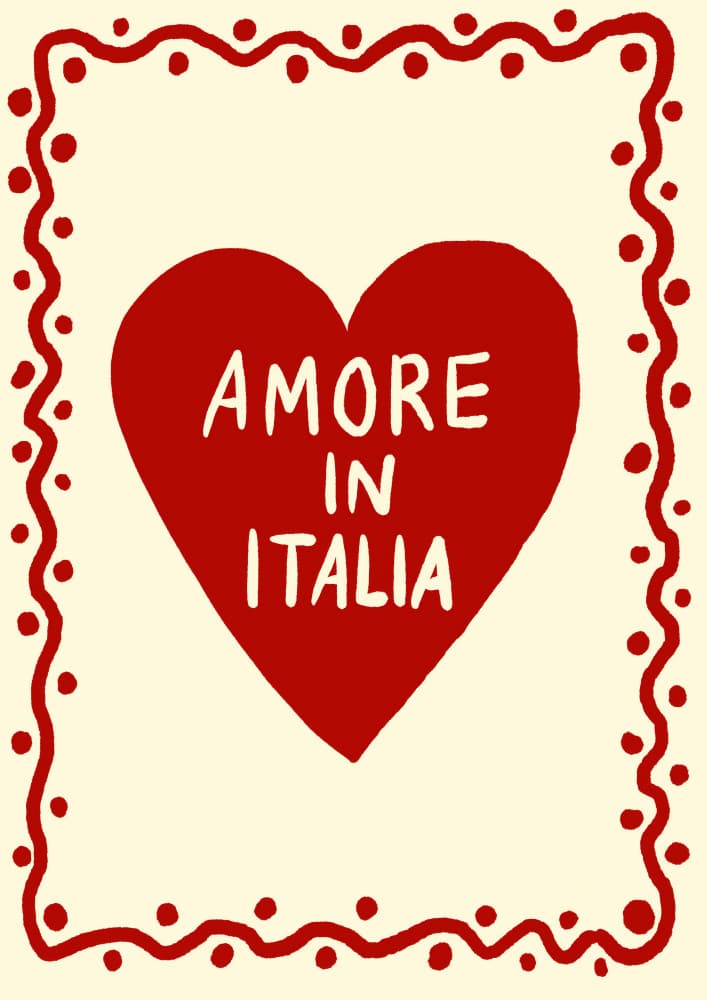 Amore In Italia Heart by Studio Dolci — canvas wall art