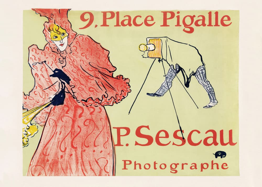 Le Photographe Sescau (1894) by TOULOUSE LAUTREC — canvas wall art